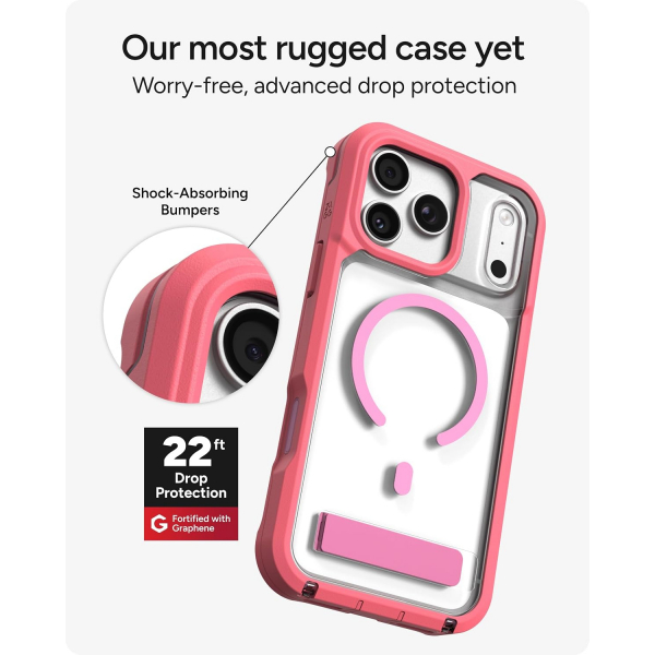 ZAGG Rainier iPhone 18 Pro Max Standl� K�l�f-Pink