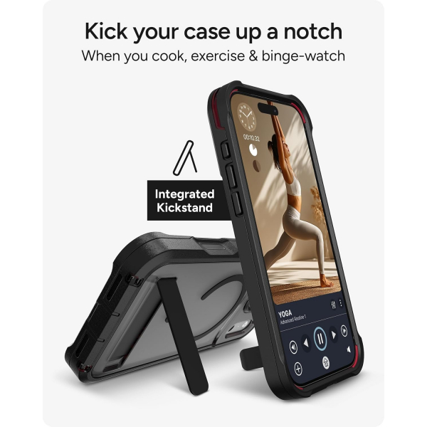 ZAGG Rainier iPhone 18 Pro Max Standl� K�l�f-Smoke Black