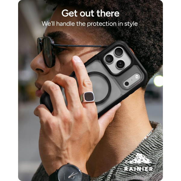 ZAGG Rainier iPhone 18 Pro Max Standl� K�l�f-Smoke Black