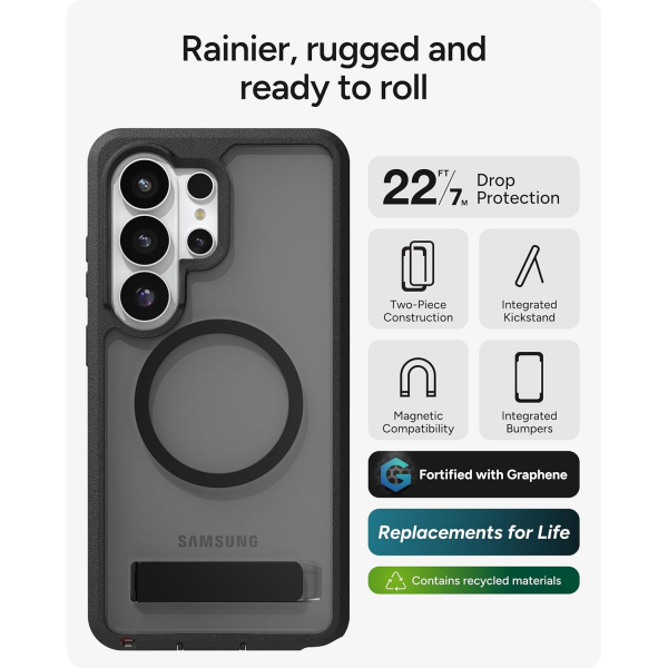 ZAGG Samsung Galaxy S26 Ultra Rainier Snap K�l�f-Smoke Black