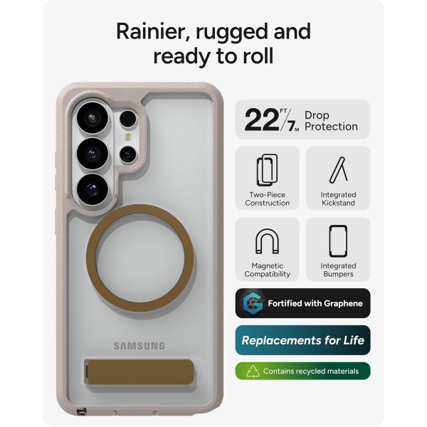 ZAGG Samsung Galaxy S26 Ultra Rainier Snap K�l�f-Latte