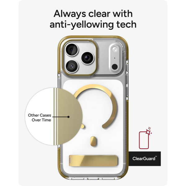 ZAGG Santa Cruz iPhone 18 Pro Max Standl� K�l�f-Gold