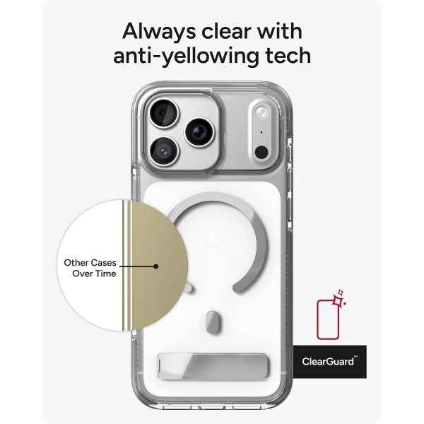 ZAGG Santa Cruz iPhone 18 Pro Max Standl� K�l�f-Silver