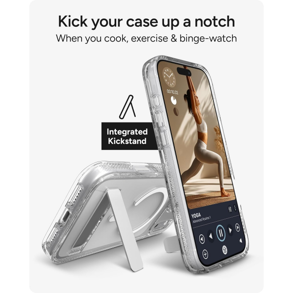 ZAGG Santa Cruz iPhone 18 Pro Max Standl� K�l�f-Clear