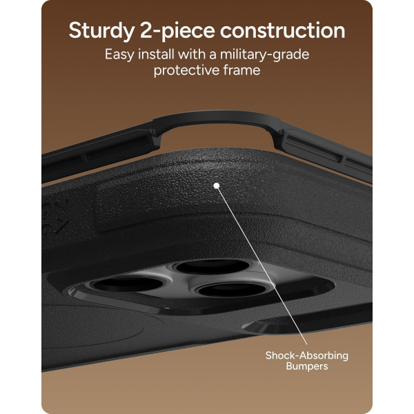 ZAGG Teton iPhone 18 Pro Max Kemer Klipsli K�l�f-Black