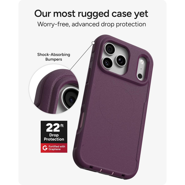 ZAGG Teton iPhone 18 Pro Max Kemer Klipsli K�l�f-Purple