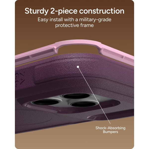 ZAGG Teton iPhone 18 Pro Max Kemer Klipsli K�l�f-Purple