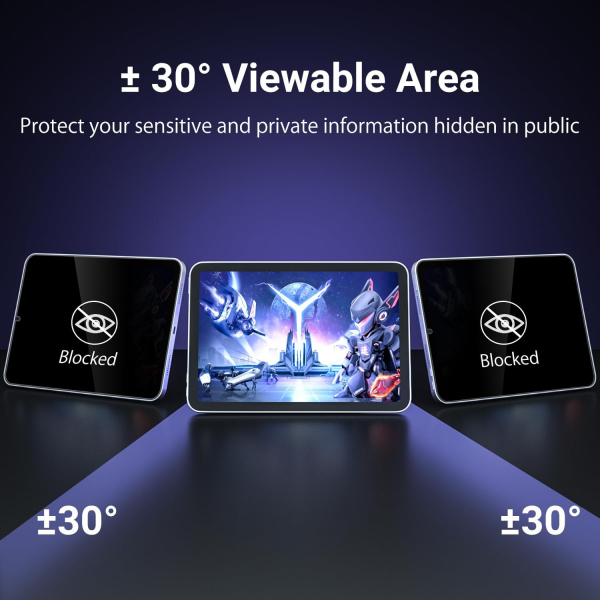 ZOEGAA iPad Mini 6/7 Privacy Ekran Koruyucu