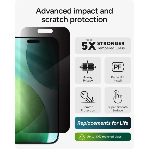 ZAGG iPhone Air XTR Privacy Ekran Koruyucu 