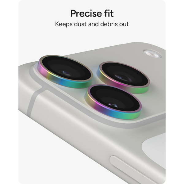 ZAGG iPhone 18 Pro Kamera Lens Koruyucu-Iridescent