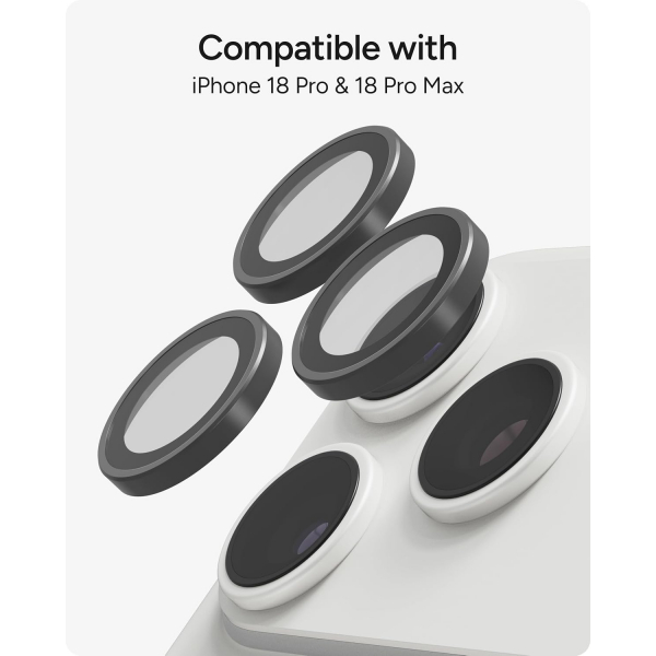 ZAGG iPhone 18 Pro Kamera Lens Koruyucu-Silver