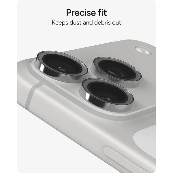ZAGG iPhone 18 Pro Kamera Lens Koruyucu-Silver Glitter
