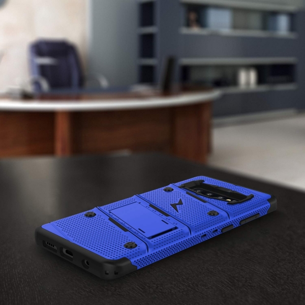 ZIZO Samsung Galaxy S10 Bolt Serisi Klf (MIL-STD-810G)-Blue