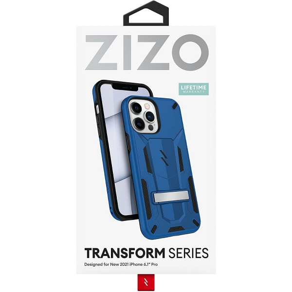 Zizo iPhone 13 Pro Transform Serisi Klf (MIL-STD 810G)-Blue/Black