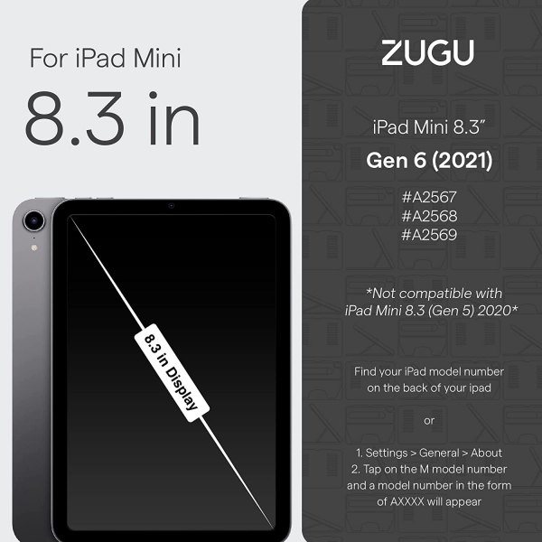 ZUGU CASE The Alpha Serisi iPad Mini 6 Klf (8.3 in)-Slate Blue