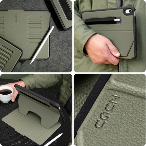 ZUGU CASE The Alpha iPad 10.Nesil Klf (10.9 in)-Olive Green