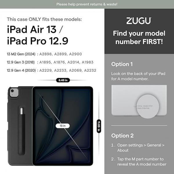 ZUGU CASE The Alpha iPad Air M2 Klf (13 in)-Desert Rose 