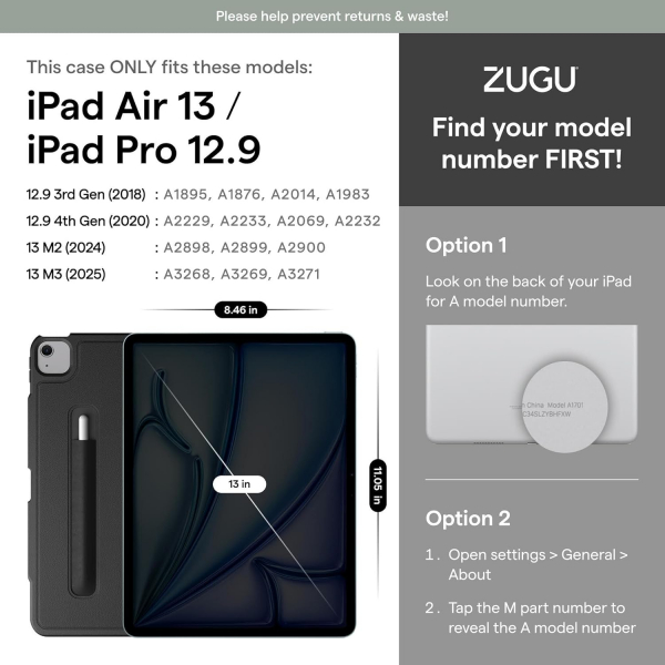 ZUGU CASE The Alpha iPad Air M2 Klf (13 in)-Sand