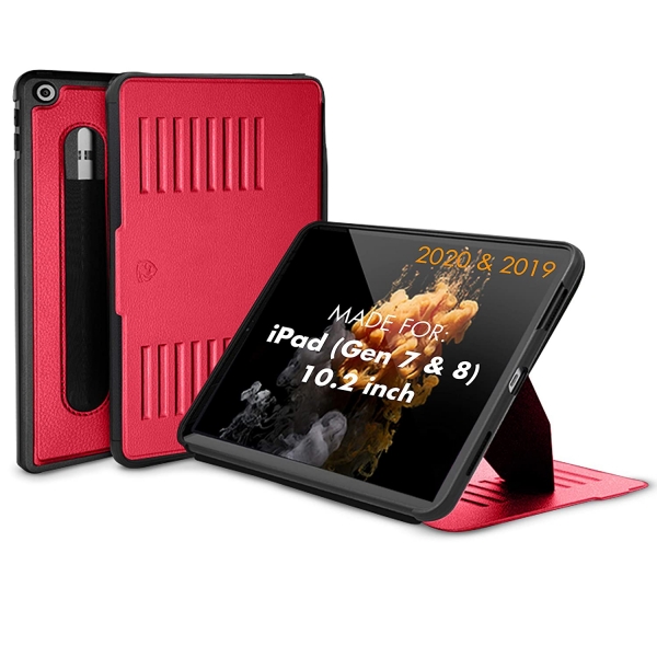 ZUGU CASE iPad Klf (10.2in)(7.Nesil)-Red