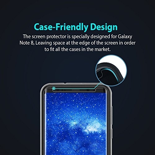 ZUSLAB Samsung Galaxy Note 8 Cam Ekran Koruyucu (Siyah)
