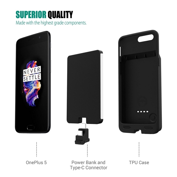 ZeroLemon OnePlus 5 Bataryal Klf (8000 mAh)