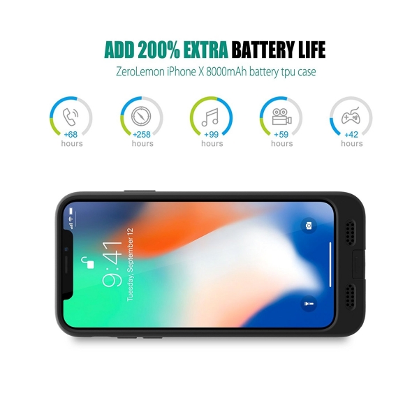 ZeroLemon iPhone X Bataryal Klf (8000 mAh)