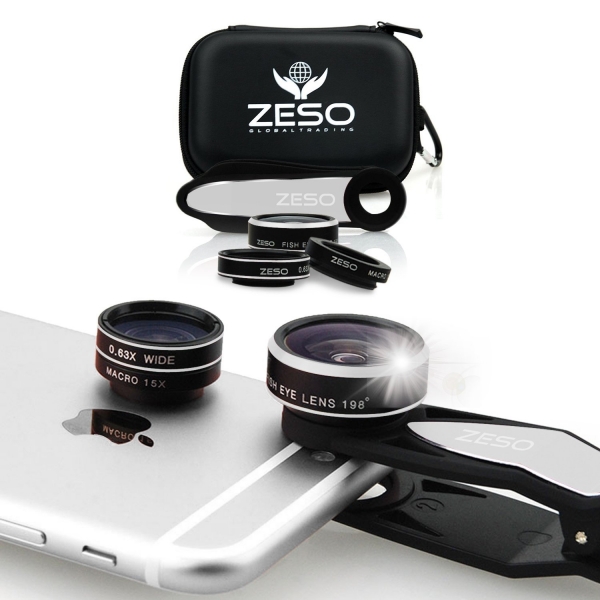 Zeso 3'l Akll Telefon Kamera Lensi-Silver