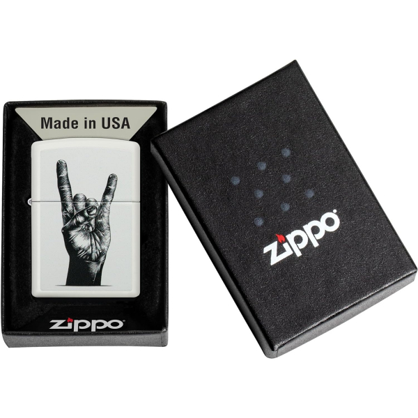 Zippo Rock Mzik Tabelas Mat Beyaz akmak 