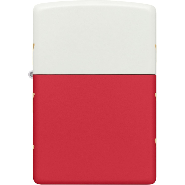 Zippo 250. Y�l �zel Seri Beyaz K�rm�z� Mat �akmak