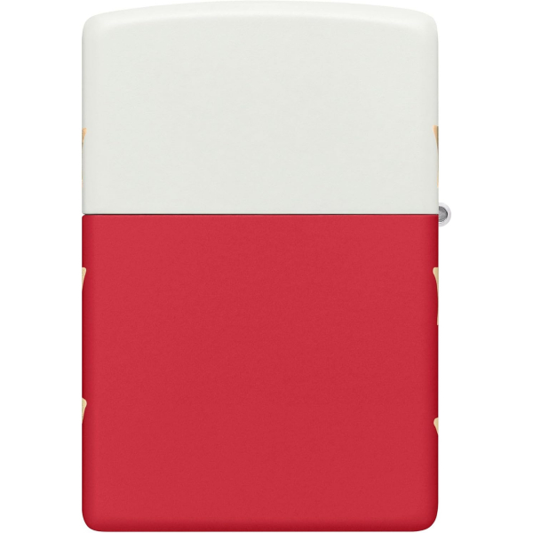 Zippo 250. Y�l �zel Seri Beyaz K�rm�z� Mat �akmak