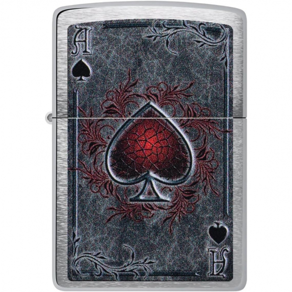 Zippo Ace of Spades Street Chrome �akmak