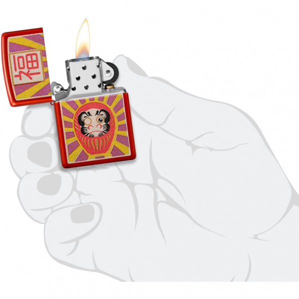 Zippo Daruma Tasarm Krmz akmak