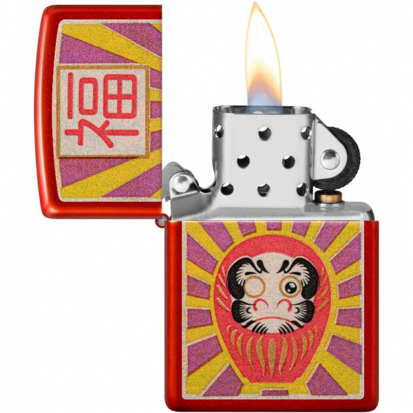 Zippo Daruma Tasarm Krmz akmak