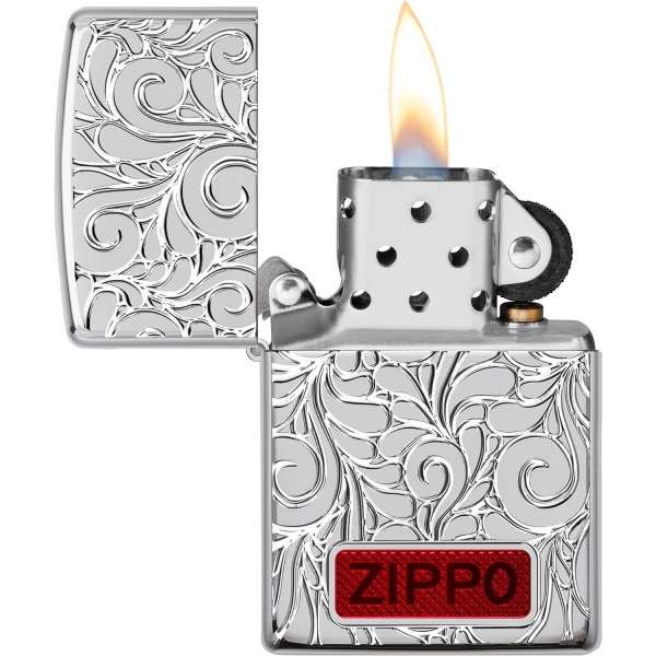 Zippo Armor Deep Carve Parlak Krom akmak 