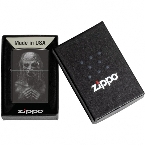 Zippo Korkun Canavar Siyah akmak
