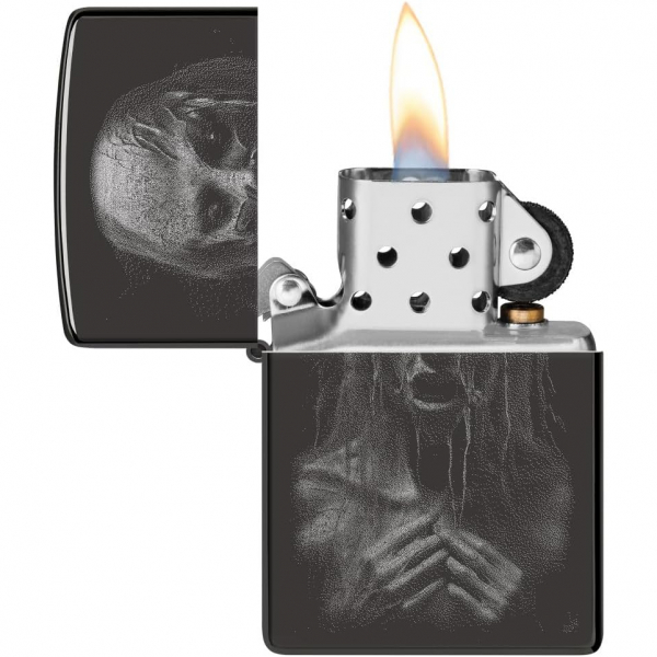 Zippo Korkun Canavar Siyah akmak
