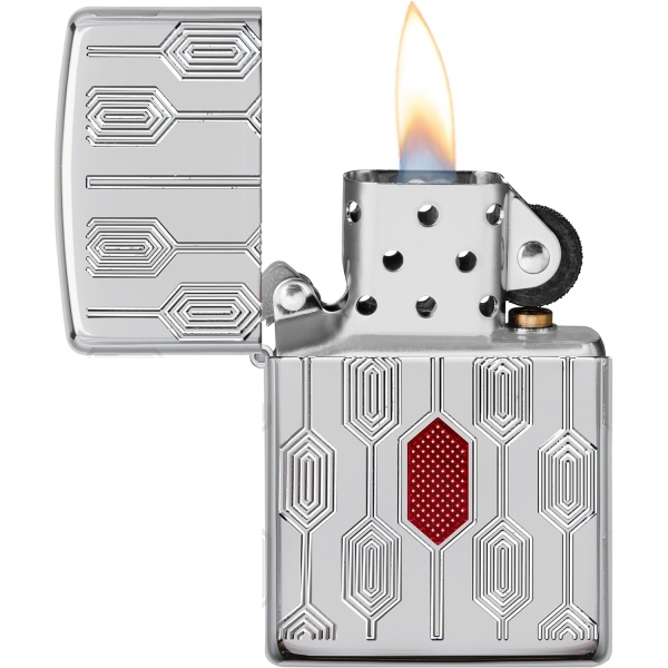 Zippo Armor Deep Carve oklu Kesim Deseni akmak 