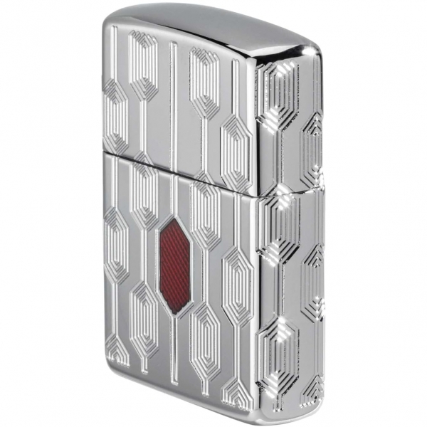 Zippo Armor Deep Carve oklu Kesim Deseni akmak 