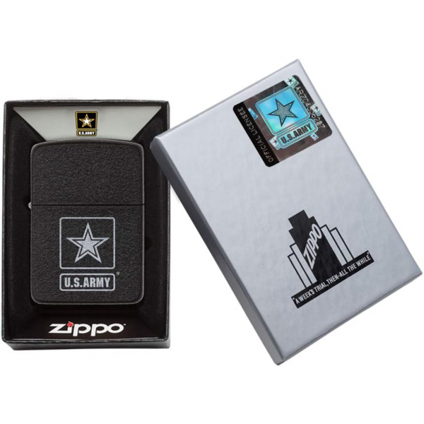 Zippo Army Mat Siyah Crackle akmak