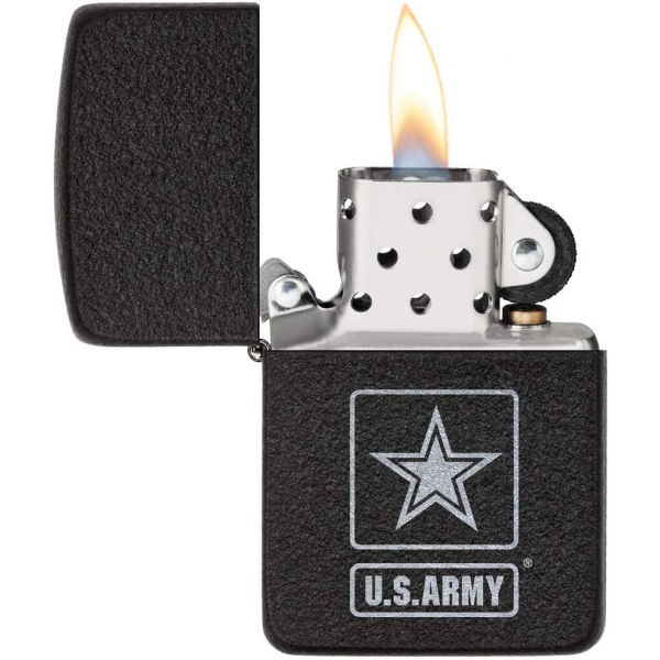 Zippo Army Mat Siyah Crackle akmak