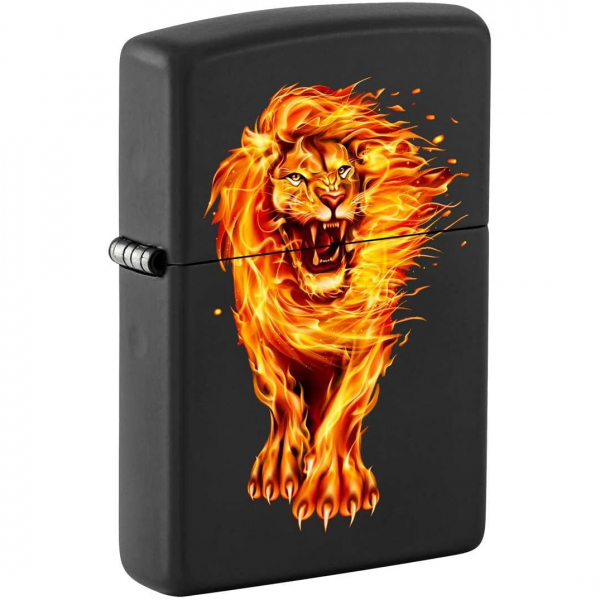 Zippo Ateteki Aslan Mat Siyah akmak 