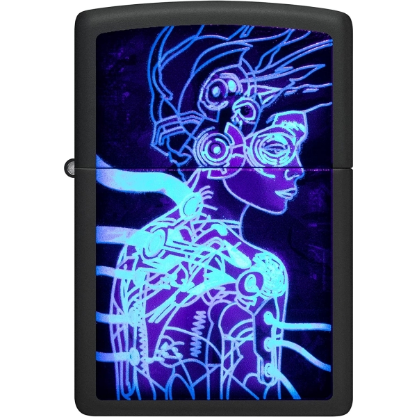 Zippo Cyber Kadn Black Light akmak