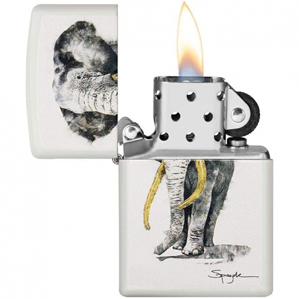 Zippo Beyaz Mat Fil akmak