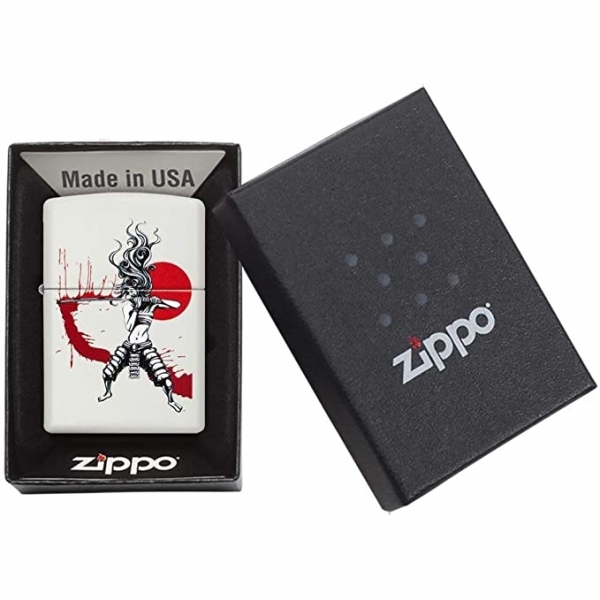 Zippo Beyaz Mat Samuray Kz akmak