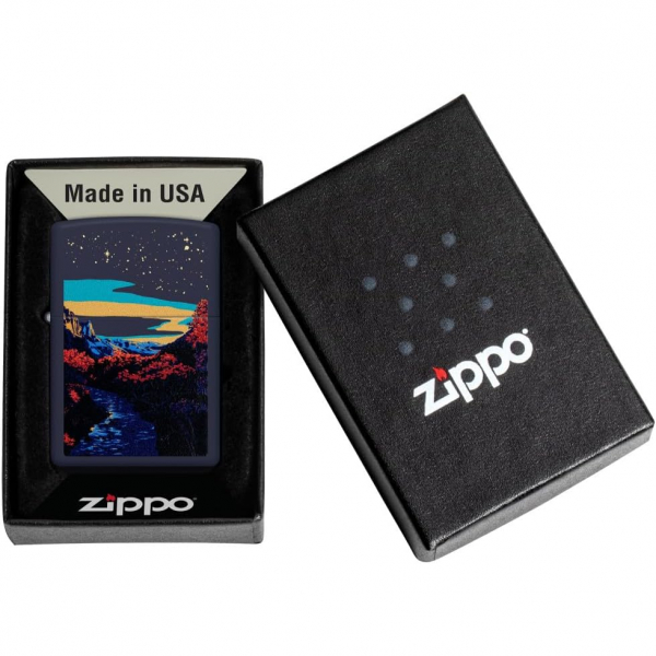 Zippo Starry Night River Lacivert akmak 