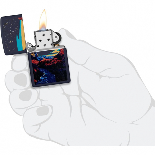 Zippo Starry Night River Lacivert akmak 