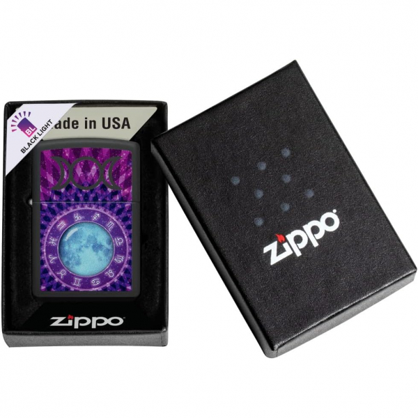 Zippo Zodiac Black Light Mat akmak