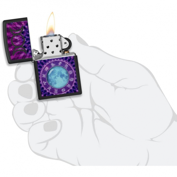 Zippo Zodiac Black Light Mat akmak