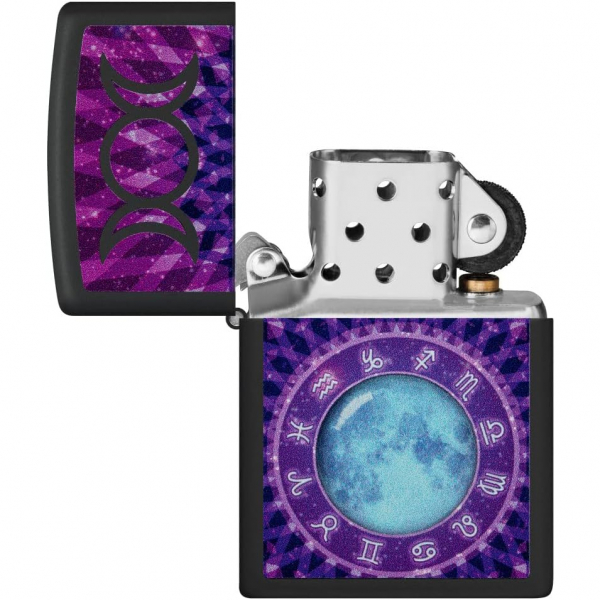 Zippo Zodiac Black Light Mat akmak