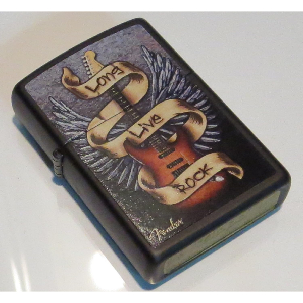 Zippo Fender Guitar-Long Live Rock akmak